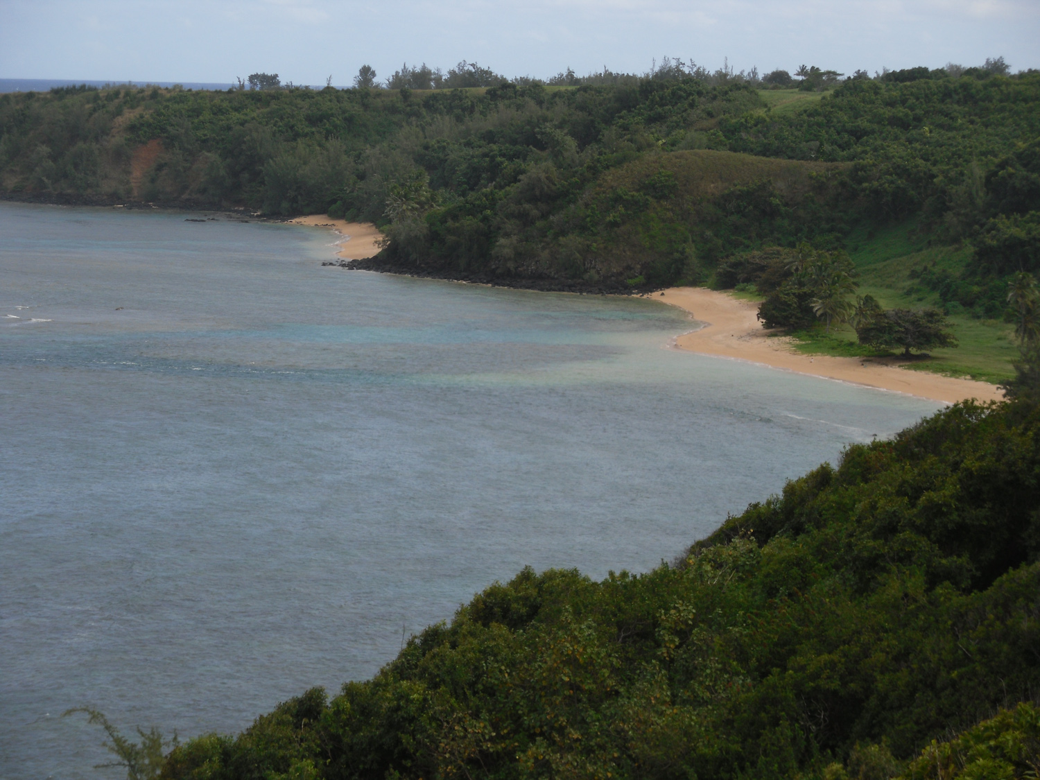 View of Pila'a beach from trailhead